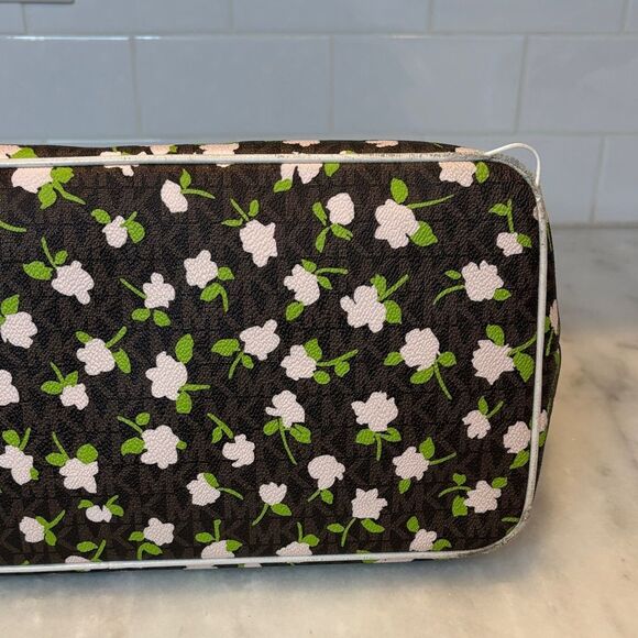 Michael Kors Bag Purse Handbag Floral Carter  XL Open Carry All Tote Pocketbook - Picture 8 of 16